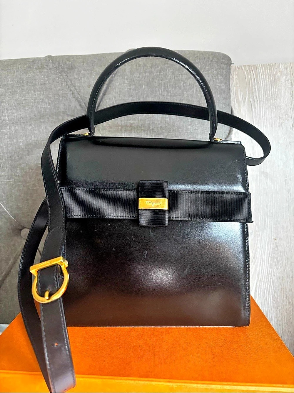 Salvatore Ferragamo Vintage Salvatore Ferragamo Vara Bow Top Handle Bag Vara Bow